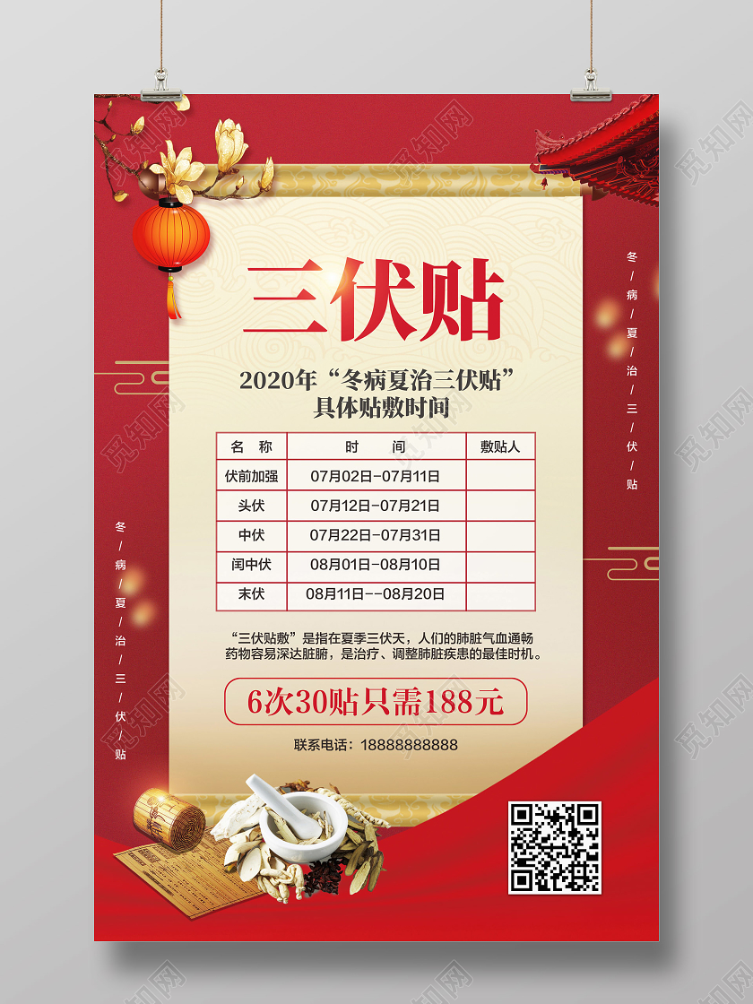 4、北京同仁堂三伏貼價(jià)格